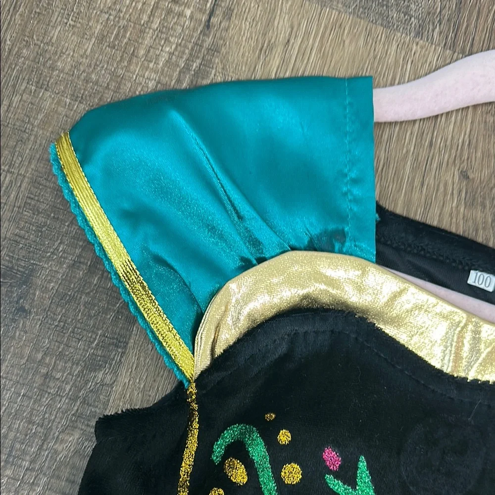 Kids Frozen Anna Green and Gold Light-Up Costume Dress - Picture 2 of 11